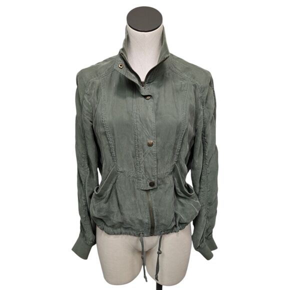 Anthropologie Marrakech‎ Drape Utility Lightweight Jacket Size Small Drawstring - Picture 1 of 11